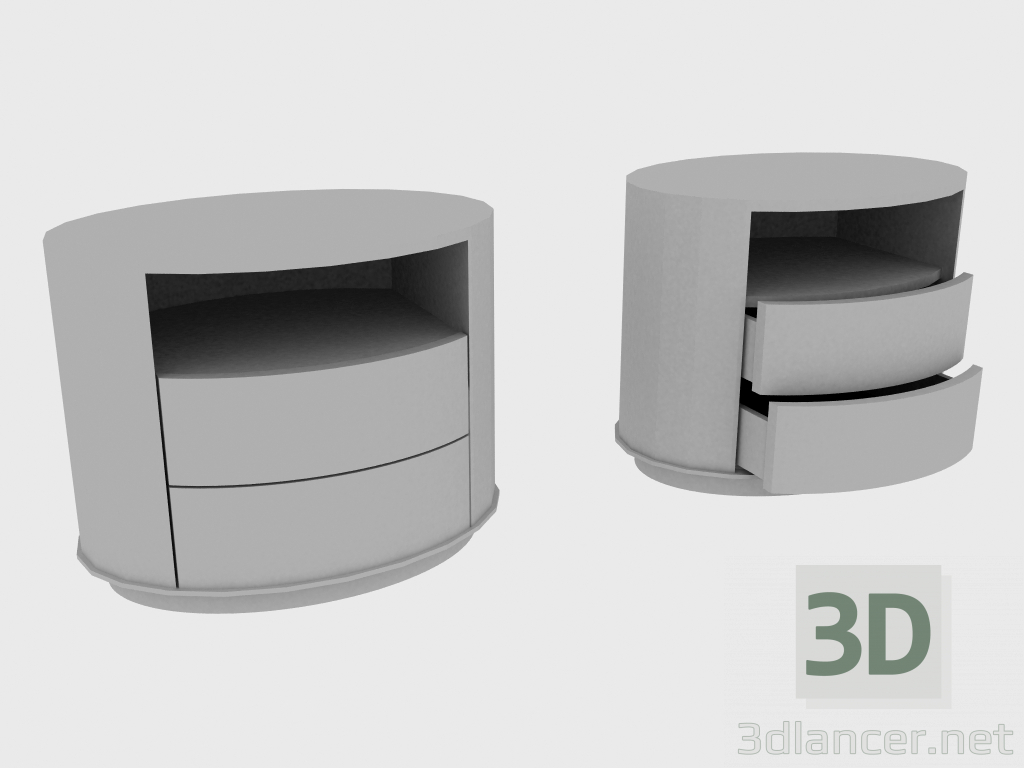 3D modeli Başucu masası ELISE (72X52XH56) - önizleme