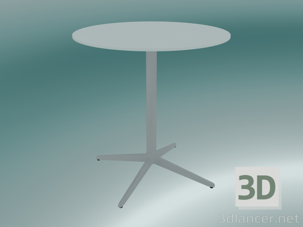 3D Modell Tisch MISTER X (9506-01 (Ø70cm), H 73cm, weiß, weiß) - Vorschau