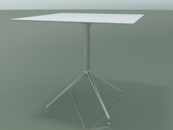 Quadratischer Tisch 5742 (H 72,5 - 79 x 79 cm, ausgebreitet, weiß, LU1)