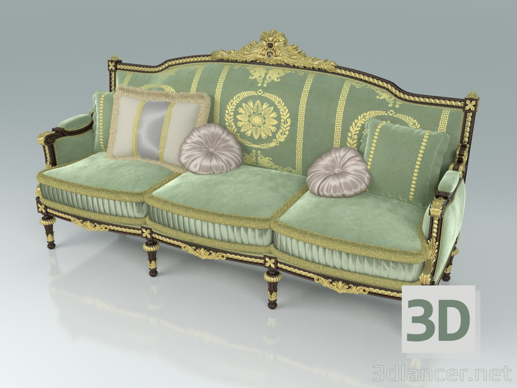 3d модель 3-х місцевий диван (арт. 14401) – превью