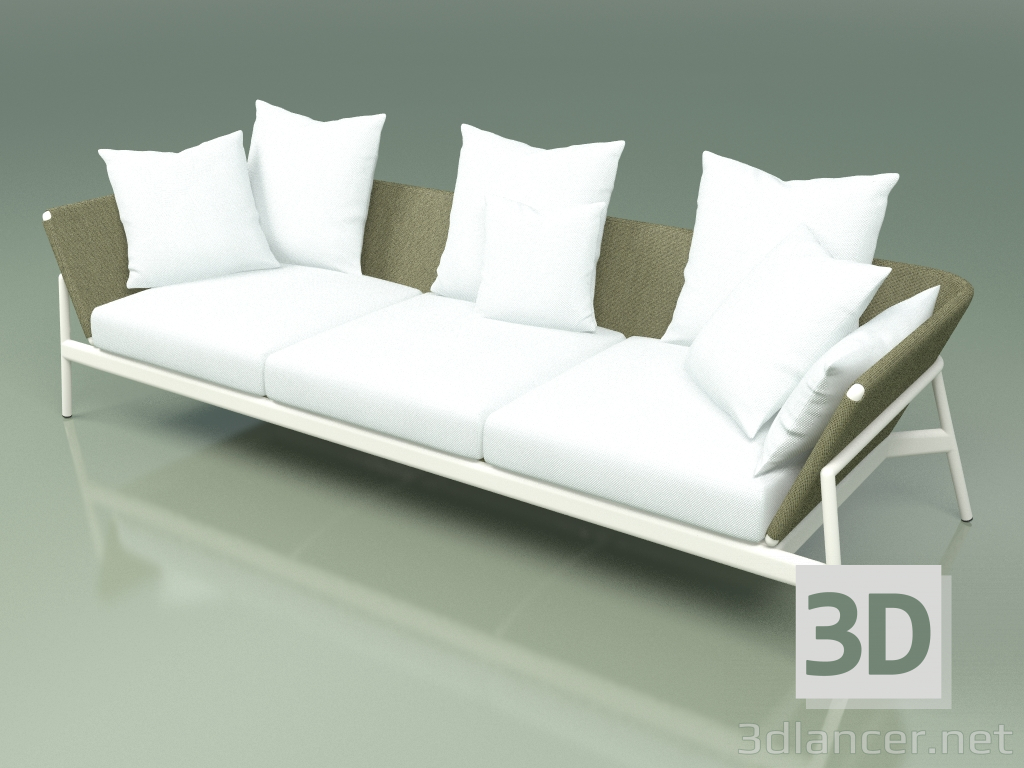 3D Modell Sofa 003 (Metallmilch, Batyline Olive) - Vorschau