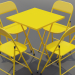 3D katlanır masa ve sandalye modeli satın - render