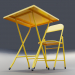 mesa y silla plegable 3D modelo Compro - render
