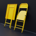 3d Folding Chair and Table model buy - render
