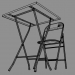 3d Складной стол и стул модель купить - ракурс