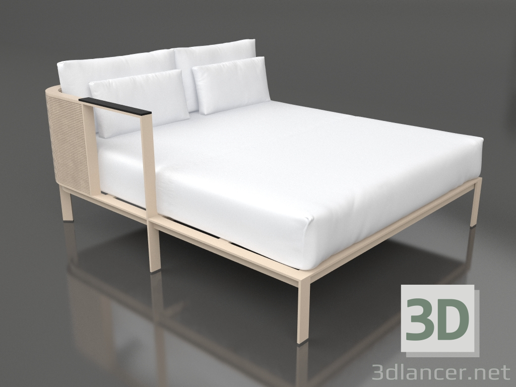 modello 3D Modulo divano XL, sezione 2 destra (Sabbia) - anteprima