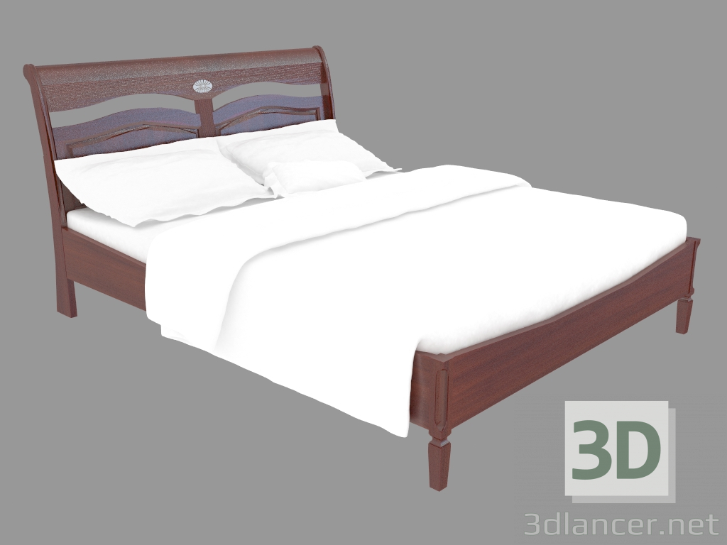 3 डी मॉडल क्लासिक शैली FS2203s में एक डबल बेड (166x220x107) - पूर्वावलोकन