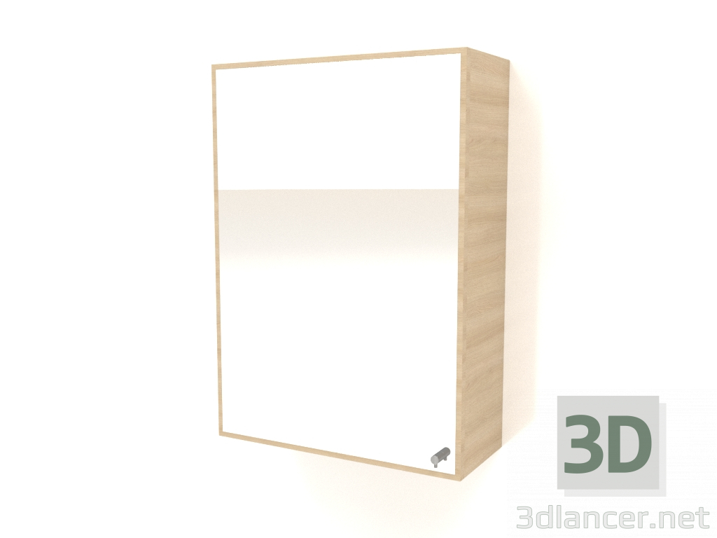 3d модель Зеркало с ящиком ZL 09 (500x200х700, wood white) – превью