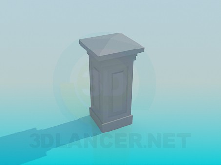 3d model Column with angles - preview
