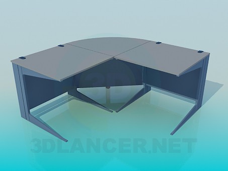 modèle 3D Table de coin - preview