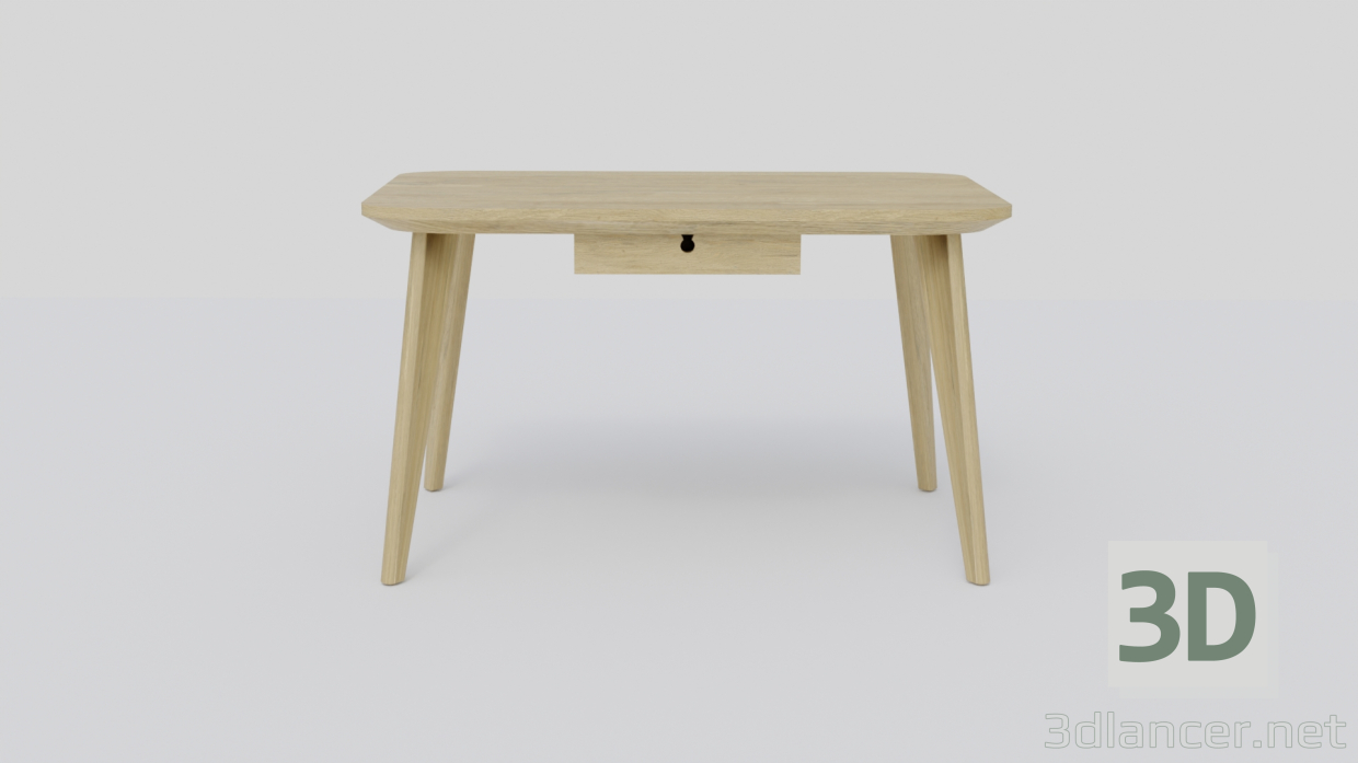 3d Письмовий / комп'ютерний / туалетний стіл LISABO (IKEA) модель купити - зображення