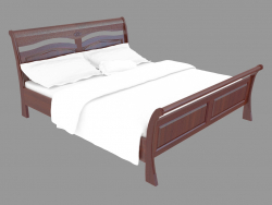 क्लासिक शैली FS2203 में एक डबल बेड (166x230x107)