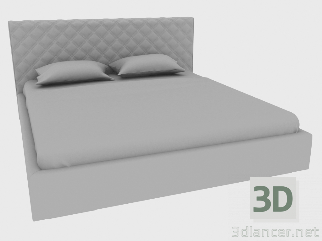 Modelo 3d Cama de casal HELMUT BED 180 (203x225xh106) - preview