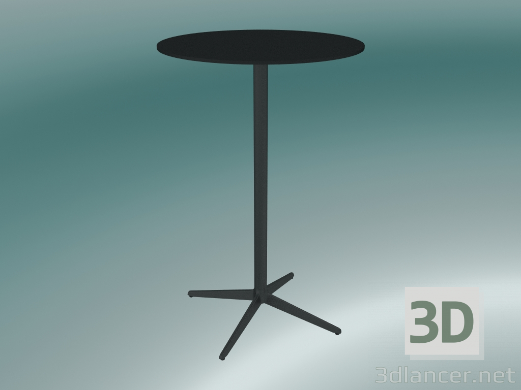 3D Modell Tisch MISTER X (9506-71 (Ø70cm), H 108cm, schwarz, schwarz) - Vorschau