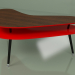 3d модель Столик кофейный Бумеранг (красный) – превью