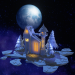 modello 3D di castello notturno comprare - rendering
