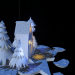 3d night castle model buy - render