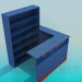 3d model Reception desk with shelving - preview