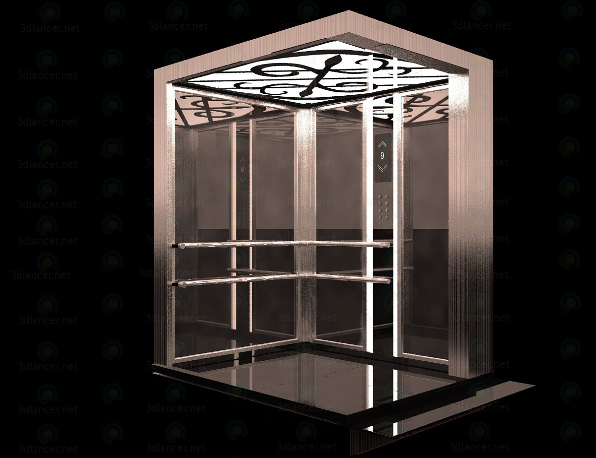 modèle 3D Ascenseur - preview
