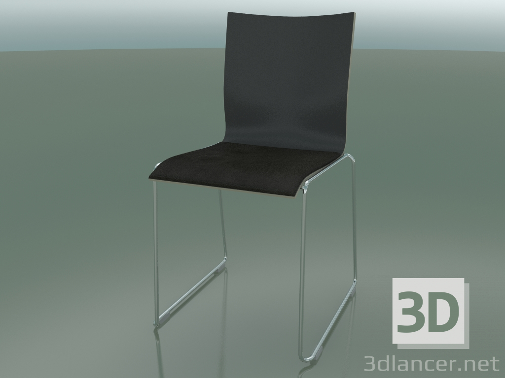 3d модель Стул на салазках с обивкой сиденья из кожи (107) – превью
