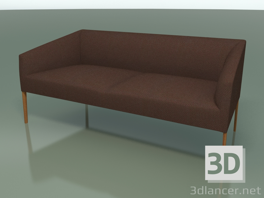 modèle 3D Canapé double 2712 (effet teck) - preview