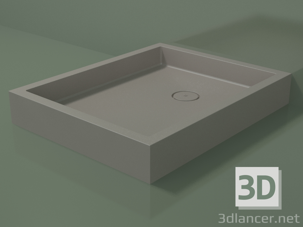 Modelo 3d Base de duche Alto (30UA0147, Clay C37, 80x100 cm) - preview