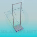 3d model Wall shelving for clothes - preview
