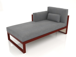 Modular sofa, section 2 left, high back (Wine red)