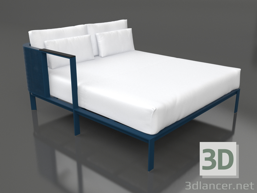 Modelo 3d Módulo de sofá XL, seção 2 direita (cinza azul) - preview
