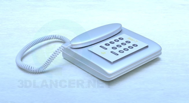 3d model telephone - preview
