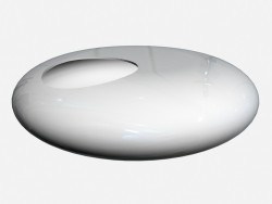 Декоративная чаша белого цвета в стиле арт деко Bowl Bisanzio white crecle