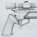 Un arma con mira telescópica. Zona II con un visor óptico. 3D modelo Compro - render