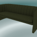 Modelo 3d Preguiçoso triplo do sofá (SC26, H 75cm, 185x65cm, veludo 2 pinho) - preview
