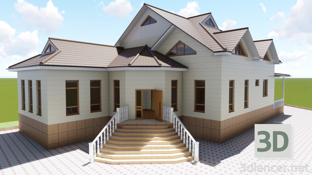 3d model Ergonomic attic house. - preview