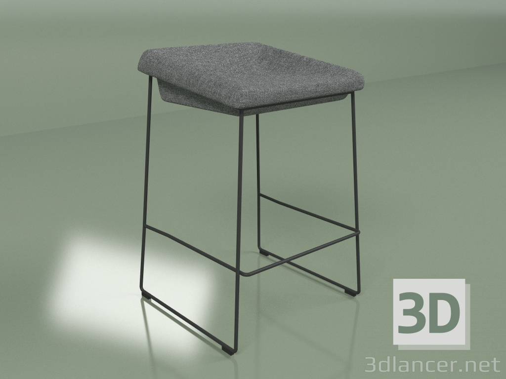 3d model Semi-bar chair Coin (grey) - preview
