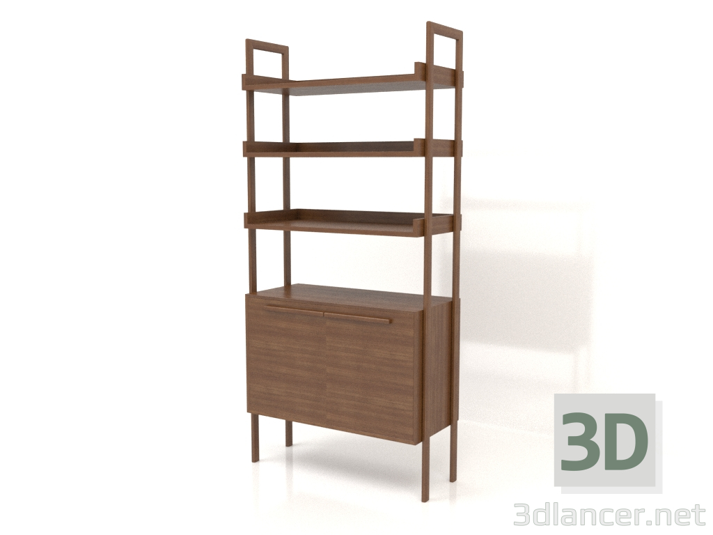 modèle 3D Rack ST 03 (900х400х1900, bois brun clair) - preview