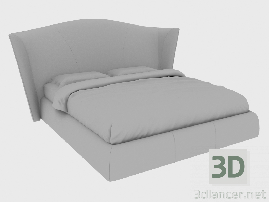 3d model Cama doble HERON BED DOUBLE (263x240xH132) - vista previa