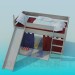 3D Modell Kinderbett mit Rutsche - Vorschau