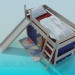 3d model Baby bed with slide - preview