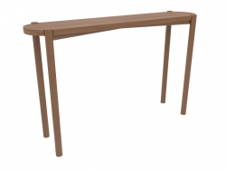 कंसोल टेबल (सीधा अंत) (1200x280x754, लकड़ी की भूरी रोशनी)