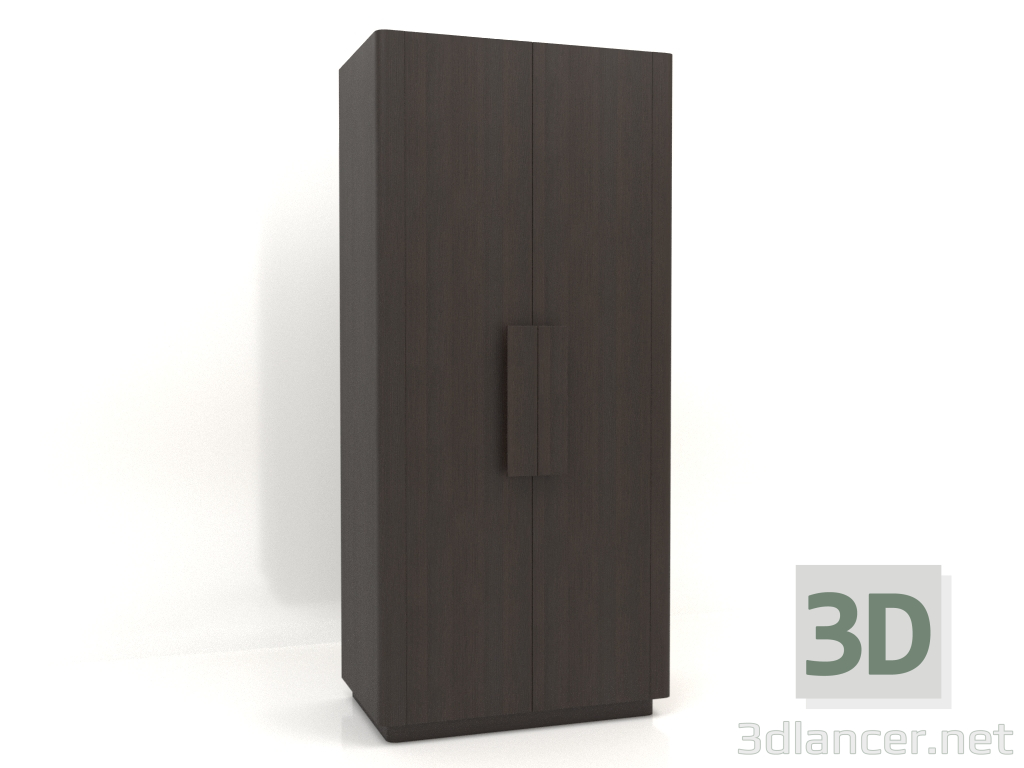 modello 3D Armadio MW 04 legno (opzione 1, 1000x650x2200, legno marrone scuro) - anteprima