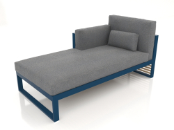Modular sofa, section 2 left, high back (Grey blue)