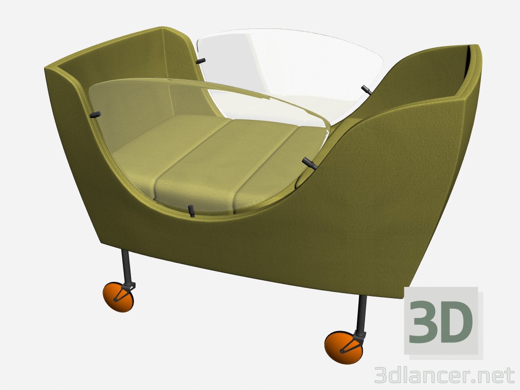 3d модель Кроватка детская GINEVRA CULLA – превью