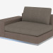 modello 3D Elemento laterale del divano Miami - anteprima