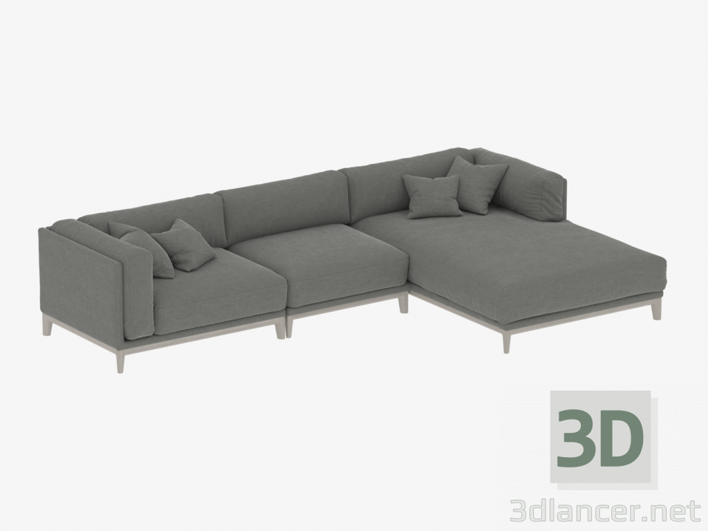 3d model Modular sofa CASE 3420mm (art 901-905-912) - preview