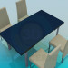 3D Modell Tisch und Stühle set - Vorschau
