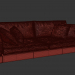 3d Sofa - sofa with cushions model buy - render