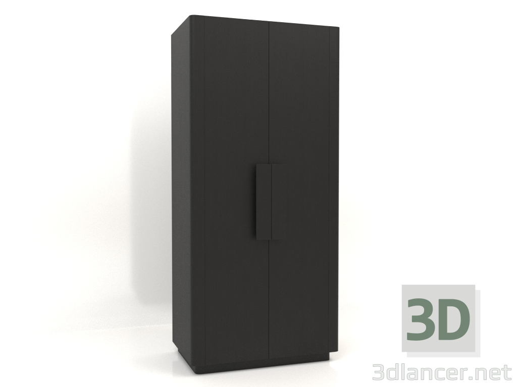 3D Modell Kleiderschrank MW 04 Holz (Option 1, 1000x650x2200, Holz schwarz) - Vorschau