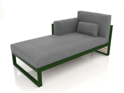Modular sofa, section 2 left, high back (Bottle green)