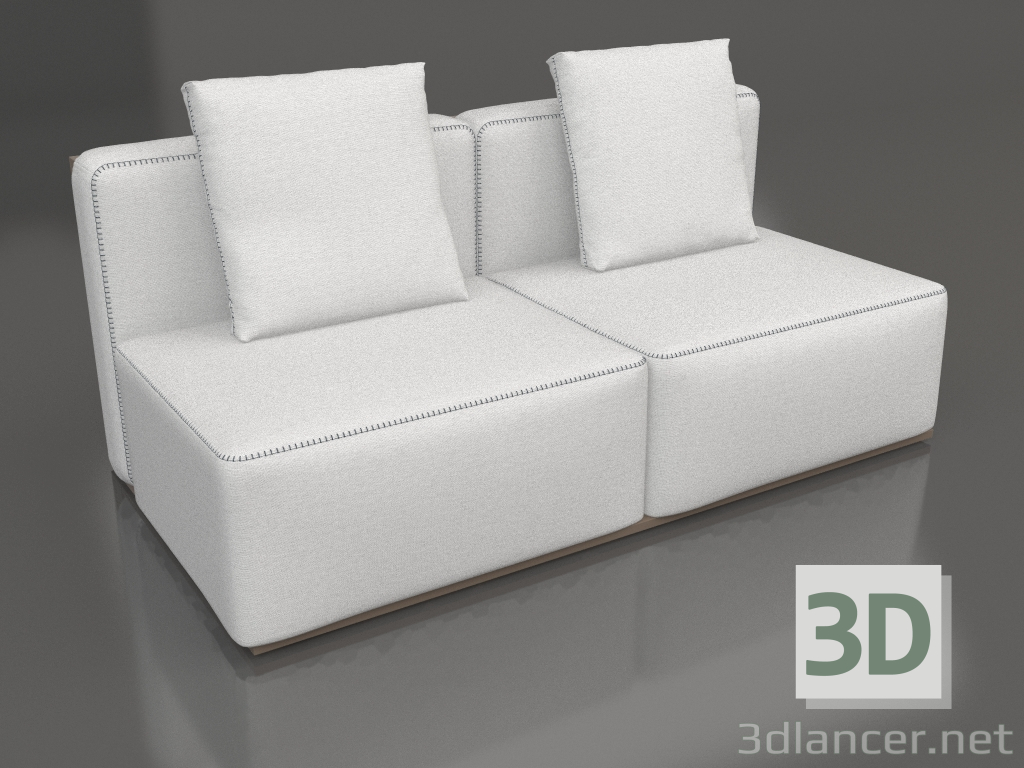 3d model Módulo sofá, sección 4 (Bronce) - vista previa